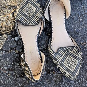 Restricted Black and Cream Women's Flats size 7.5
